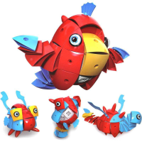 Parcae Ns001 90pcs Magnetic Magic Wisdom Ball Red Parrot Blocks Various Deformation Puzzle Toys