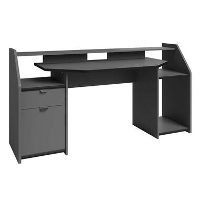 Parisot bureau Set up   donkergrijs   92x180x68 cm   Leen Bakker