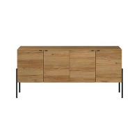 Parisot dressoir Junto   eiken/zwart   84x184x40 cm   Leen Bakker