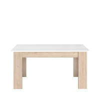 Parisot eetkamertafel On air   eiken/hoogglans wit   76x138/173x86 cm
