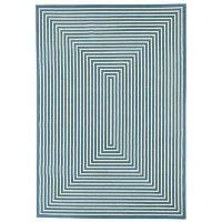 Floorita binnen/buitenvloerkleed Braid   lichtblauw   200x285 cm   Leen Bakker
