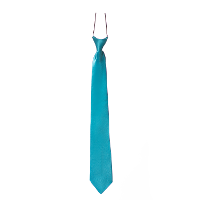 Carnaval verkleed accessoires stropdas zijdeglans   turquoise blauw   polyester   heren/dames