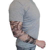 Carnaval verkleed mouwen   Tattoo sleeves skulls   2x   getatoeerde armen   volwassenen