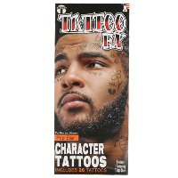 Carnaval verkleed nep tattoo set   gangster rapper thema   volwassenen
