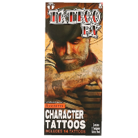 Carnaval verkleed nep tattoo set   piraat thema   volwassenen