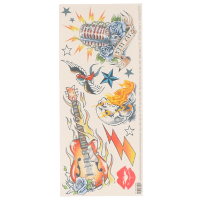 Carnaval verkleed nep tattoo set   rockster thema   volwassenen