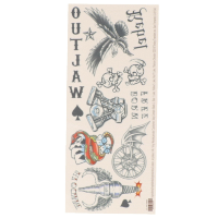 Carnaval verkleed nep tattoo set   stoere biker thema   volwassenen