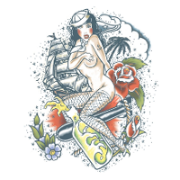 Carnaval verkleed nep tattoo XL   sexy pin up matroos   getatoeerde armen   volwassenen