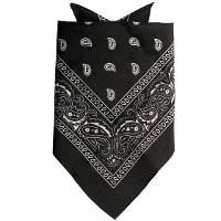 Traditionele bandana   zwart   52 x 55 cm