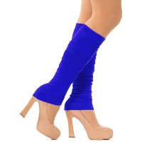 Verkleed beenwarmers   donkerblauw   one size   voor dames   Carnaval accessoires