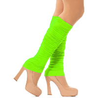 Verkleed beenwarmers   neon groen   one size   voor dames   Carnaval accessoires