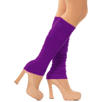 Verkleed beenwarmers   paars   one size   voor dames   Carnaval accessoires