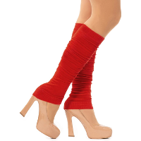 Verkleed beenwarmers   rood   one size   voor dames   Carnaval accessoires