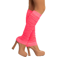 Verkleed beenwarmers   roze   one size   voor dames   Carnaval accessoires