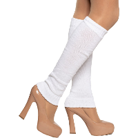 Verkleed beenwarmers   wit   one size   voor dames   Carnaval accessoires
