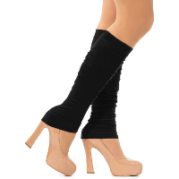 Verkleed beenwarmers   zwart   one size   voor dames   Carnaval accessoires