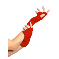 Verkleed handschoenen vingerloos   80's / 90's party   rood   one size   volwassenen