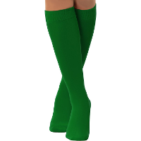 Verkleed kniesokken/kousen   groen  one size   voor dames