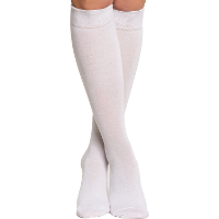 Verkleed kniesokken/kousen   wit   one size   voor dames
