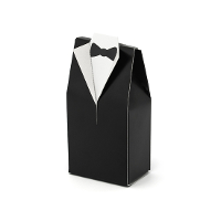 Cadeaudoosjes Bruidegom   Bruiloft bedankje   10x stuks   zwart/wit   7 x 9 cm