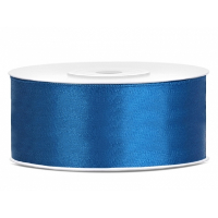 Partydeco Cadeaulint   blauw   2,5 cm x 25 meter   satijn   sierlint   inpakken   decoratie