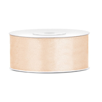 Partydeco Cadeaulint   creme   2,5 cm x 25 meter   satijn   sierlint   inpakken   decoratie