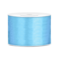 Partydeco Cadeaulint   lichtblauw   5 cm x 25 meter   satijn   sierlint   inpakken   decoratie