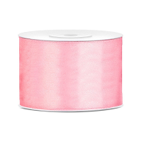 Partydeco Cadeaulint   lichtroze   5 cm x 25 meter   satijn   sierlint   inpakken   decoratie