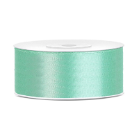 Partydeco Cadeaulint   mintgroen   2,5 cm x 25 meter   satijn   sierlint   inpakken   decoratie