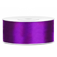 Partydeco Cadeaulint   paars   2,5 cm x 25 meter   satijn   sierlint   inpakken   decoratie