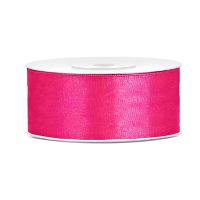 Partydeco Cadeaulint   roze   2,5 cm x 25 meter   satijn   sierlint   inpakken   decoratie