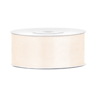 Partydeco Cadeaulint   warm wit   2,5 cm x 25 meter   satijn   sierlint   inpakken   decoratie