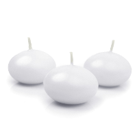 Partydeco Drijfkaarsen   10x stuks   wit   parafine   5 cm   woondecoratie kaarsen