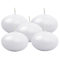 Partydeco Drijfkaarsen   20x stuks   wit   parafine   5 cm   woondecoratie kaarsen