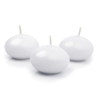Partydeco Drijfkaarsen   30x stuks   wit   parafine   5 cm   woondecoratie kaarsen