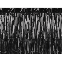 Halloween   Folie deurgordijn/feestgordijn   zwart   90 x 250 cm