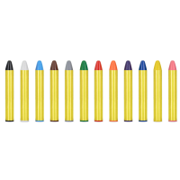 Halloween   Schminkkrijtjes set   12x   verschillende kleuren