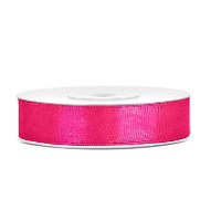 Luxe sierlint of cadeaulint   fuchsia roze   12 mm x 25 meter   satijn
