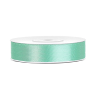 Luxe sierlint of cadeaulint   mintgroen   12 mm x 25 meter   satijn