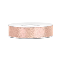 Luxe sierlint of cadeaulint   oud roze   12 mm x 25 meter   satijn
