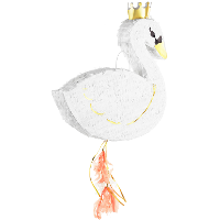Pinata van papier   Zwaan thema   43 x 49 cm   Feestartikelen verjaardag