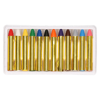 PartyDeco Schminkkrijtjes set   12x   multi kleuren   carnaval/halloween