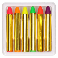 Schminkkrijtjes set   6x   verschillende neon kleuren