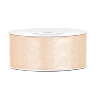 Sierlint satijn   Creme wit   2.5 Cm/25 mm x 25 meter   Cadeaulint satijnlint/sierlinten   Hobby