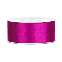 Sierlint satijn   Fuchsia roze   2.5 Cm/25 mm x 25 meter   Cadeaulint satijnlint/sierlinten   Hobby