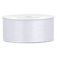 Sierlint satijn   Ivoor wit   2.5 Cm/25 mm x 25 meter   Cadeaulint satijnlint/sierlinten   Hobby