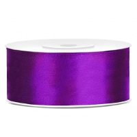 PartyDeco Sierlint satijn   Paars   2.5 Cm/25 mm x 25 meter   Cadeaulint satijnlint