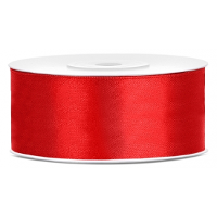 Sierlint satijn   Rood   2.5 Cm/25 mm x 25 meter   Cadeaulint satijnlint/sierlinten   Hobby