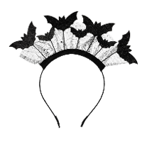 PartyDeco vleermuizen verkleed diadeem/tiara   zwart   kunststof   Halloween thema