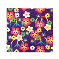 Carnaval / festival hippie flower power bandana   met bloemenprint   Verkleed accessoires Sixties